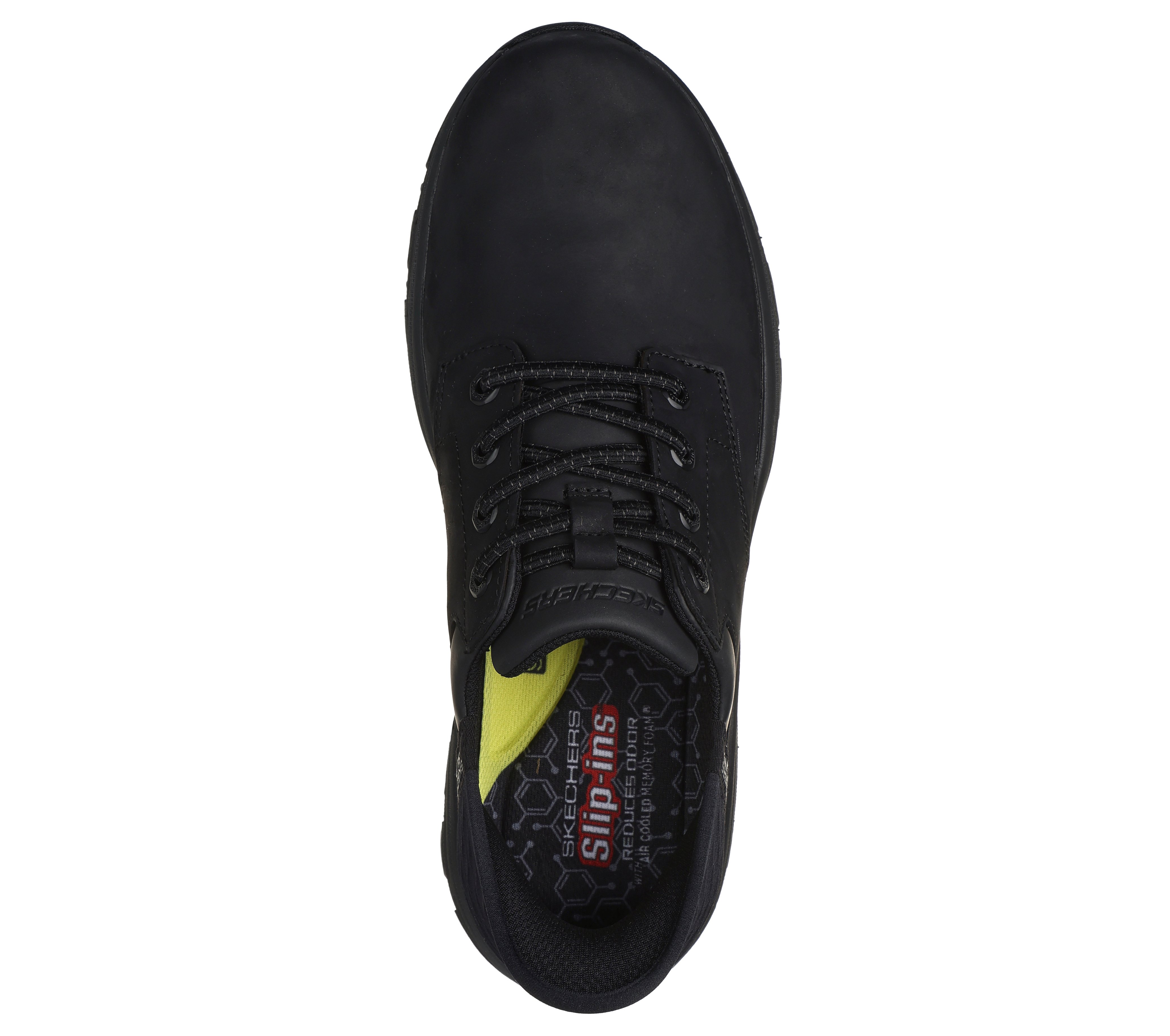 Skechers Men s Slip Ins Relaxed Fit Knowlson Kantel Shoes Size 9.0 Black Leather Textile Synthetic