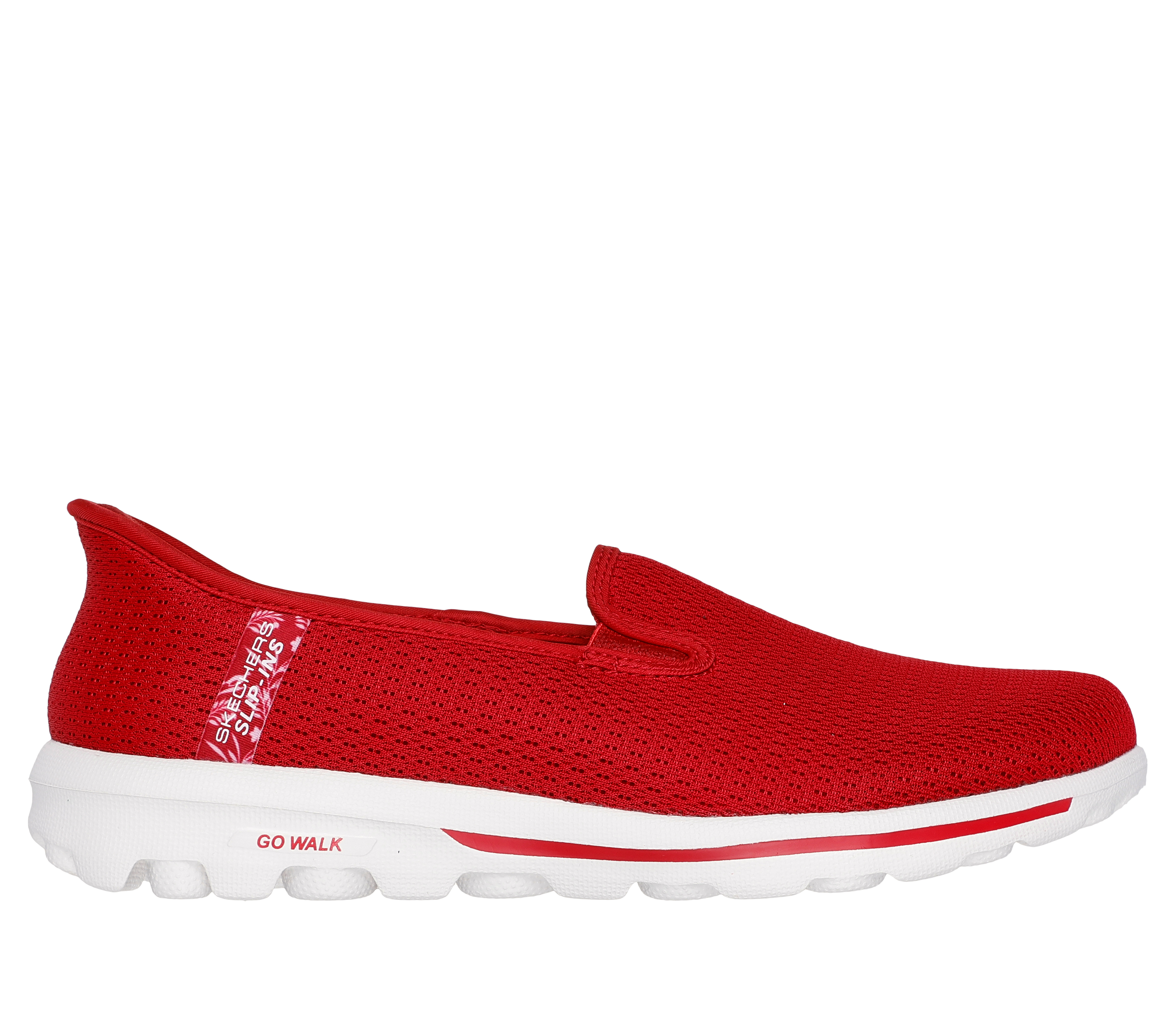 Skechers Women s Slip ins Go Walk Travel Kiana Slip On Shoes Size 6.0 Red Textile Synthetic Vegan Machine Washable