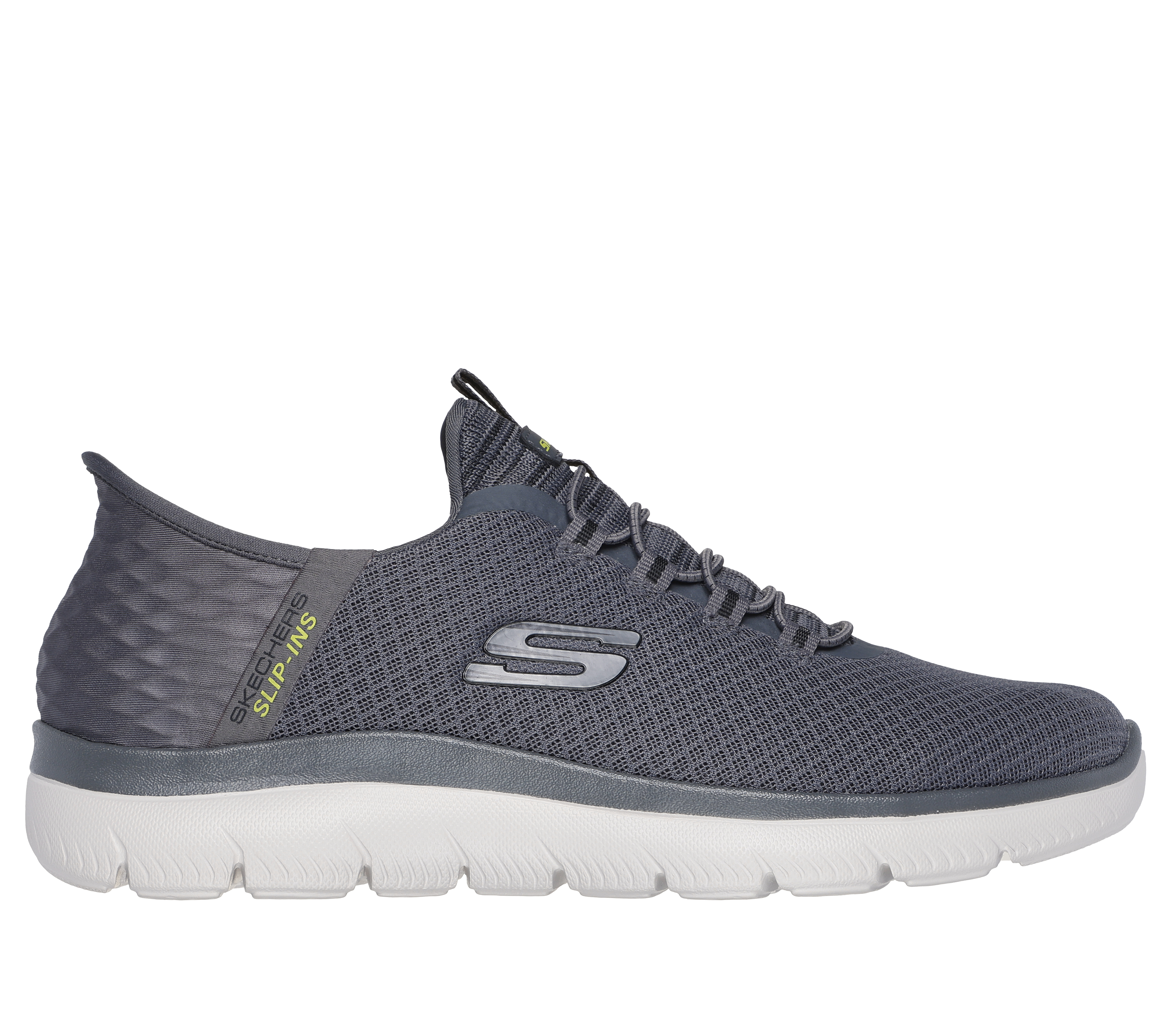 Skechers Homme Summits High Range Glisser sur, Black Mesh/Trim