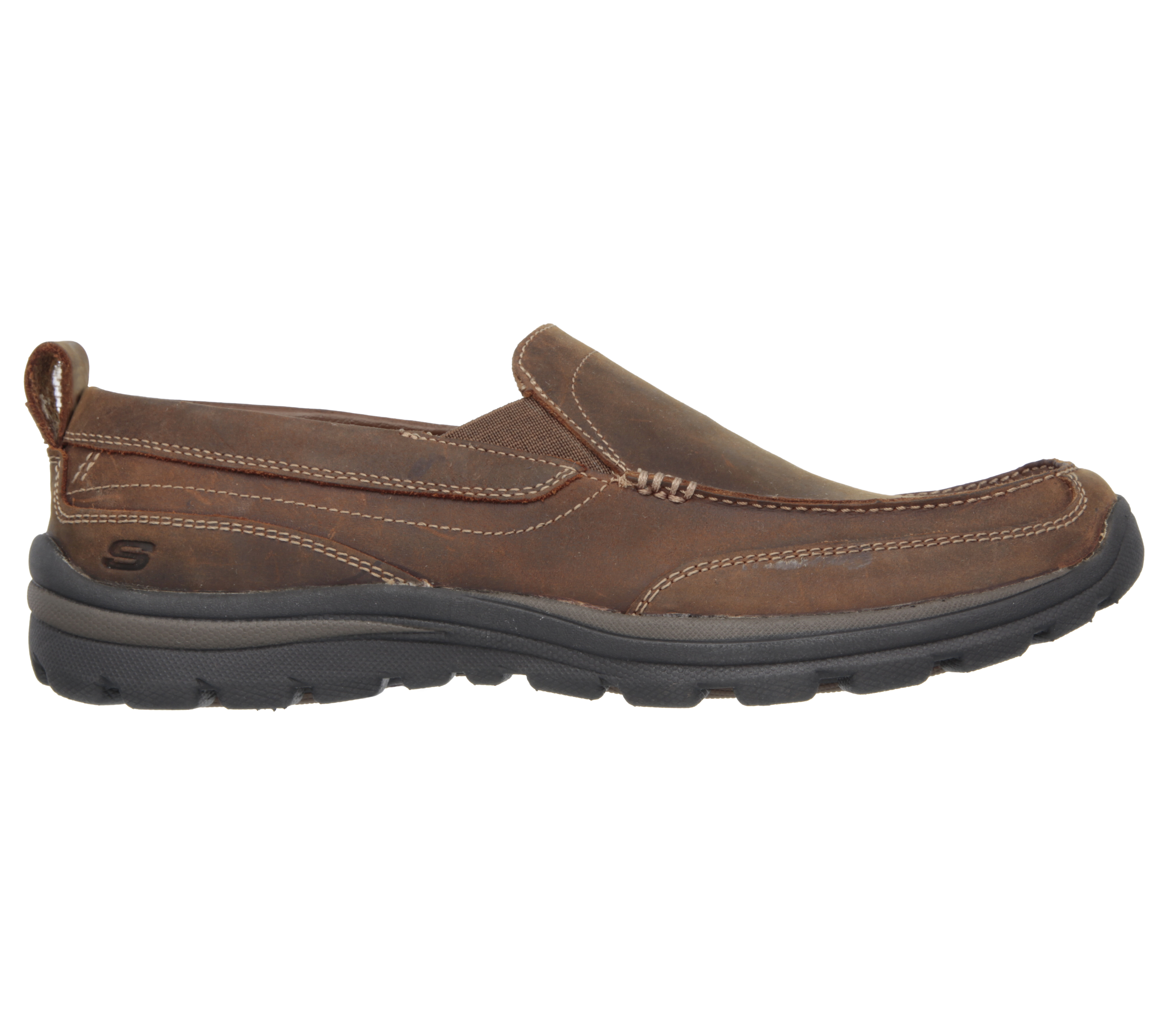 skechers gains relaxed fit mens slip on shoes